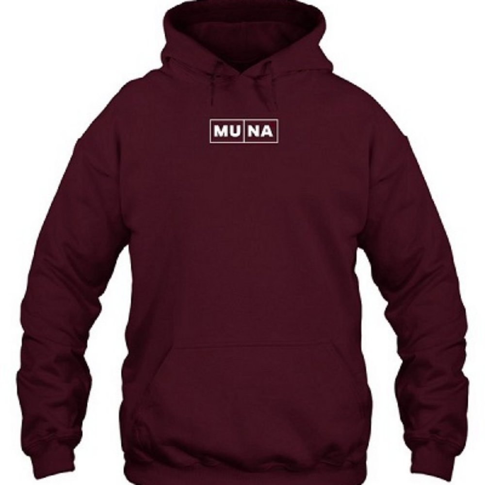 Muna Maroon colored hoodie